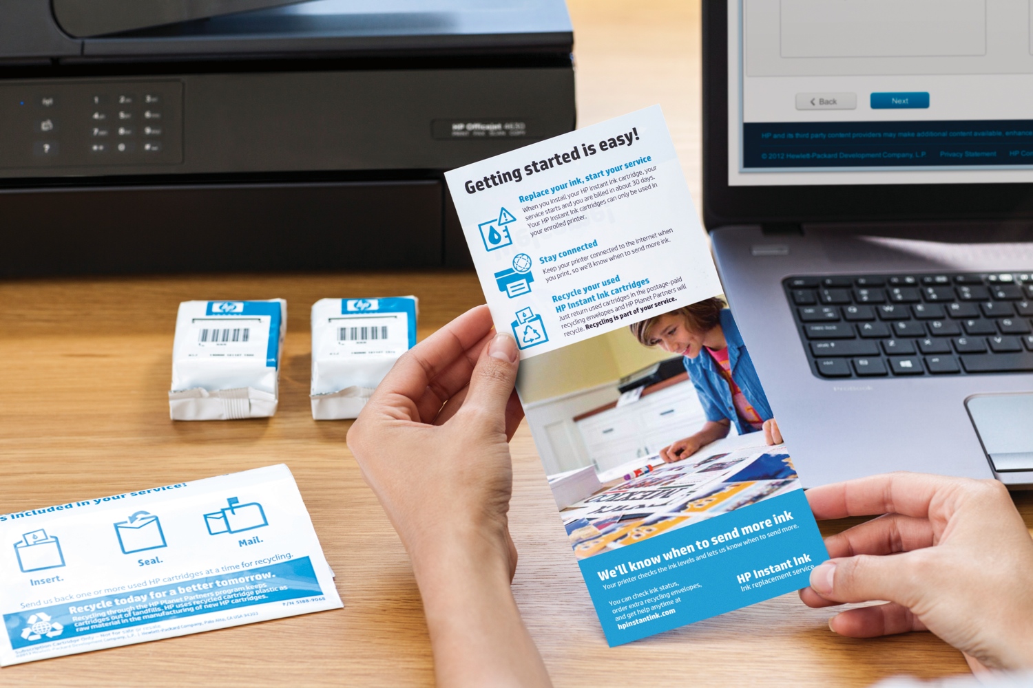 hp puts spotlight on instant ink refill program with new inkjet printers welcome kit 3