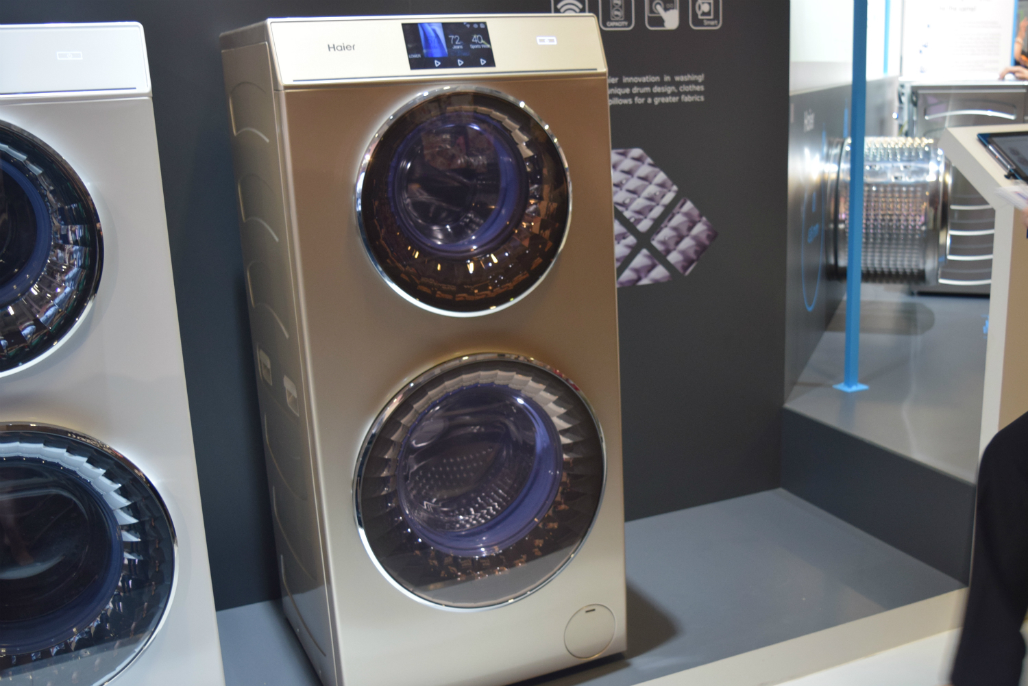 cool washers and dryers from ifa 2015 haier duo washer