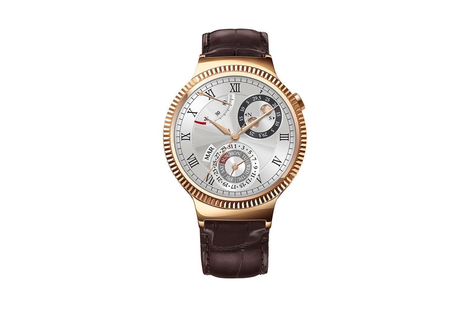 huawei watch news gold leather front