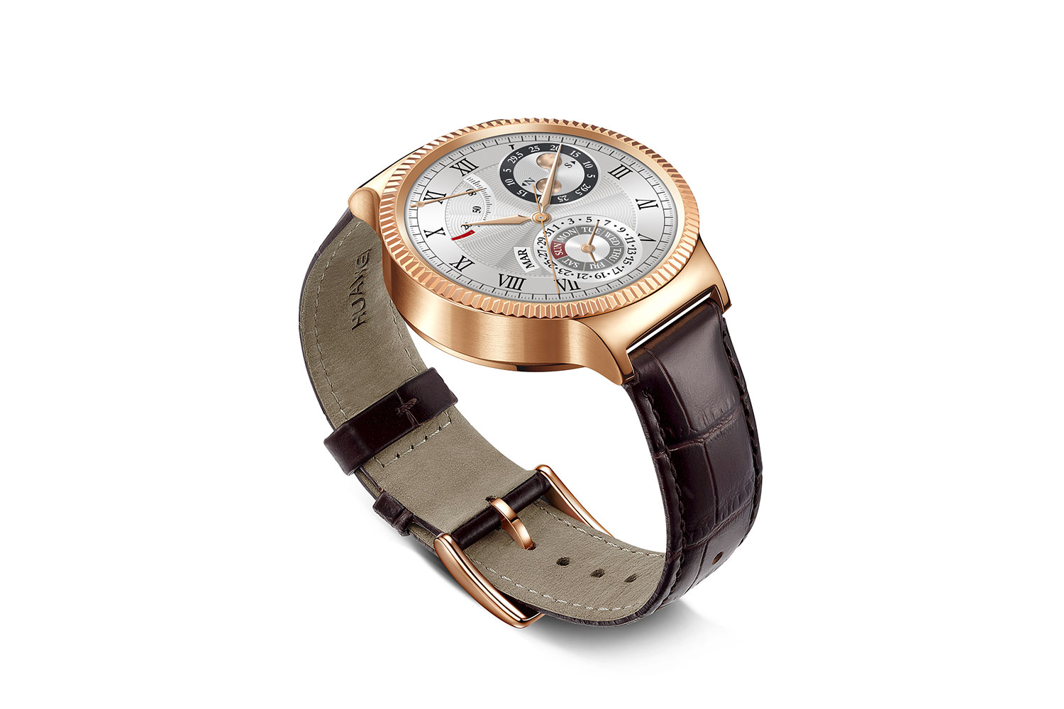 huawei watch news gold leather right angle