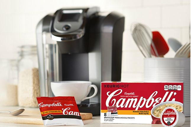 keurig coffee makers now work with campbells soup cups k cup