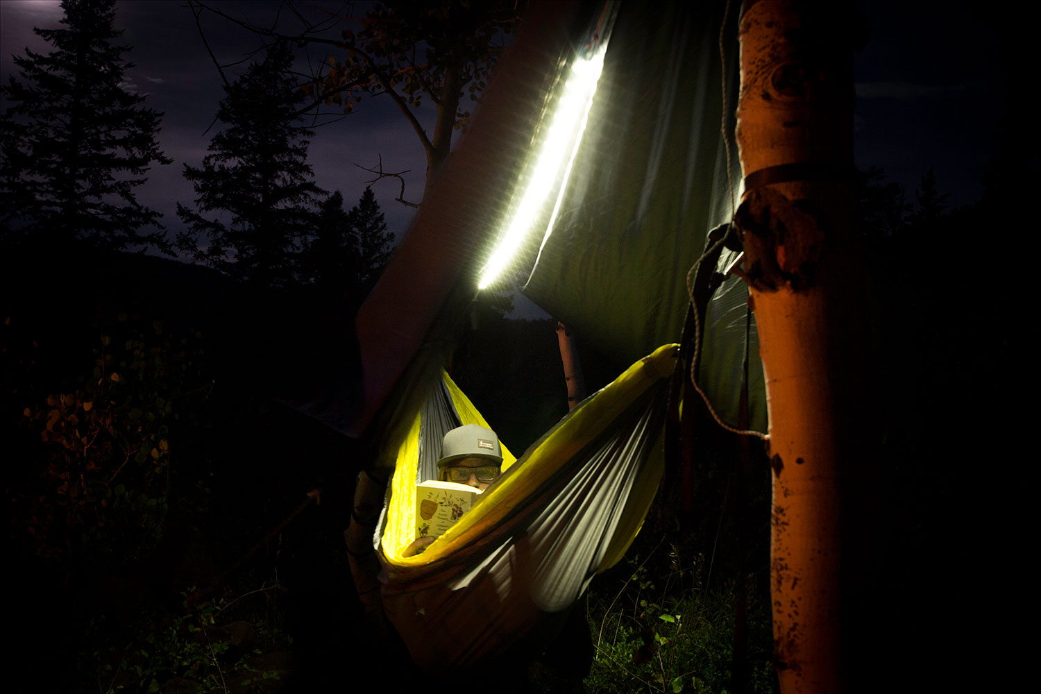 the luminoodle is a portable led light strip hammock