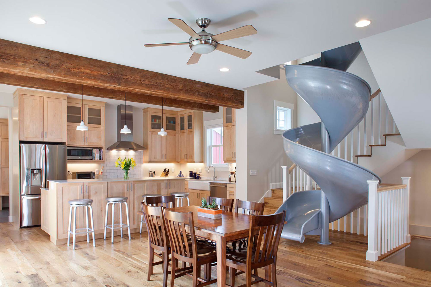 houses with amazing indoor slides sliding into home 31