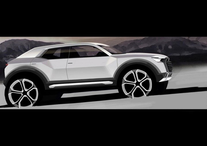 Audi Q1 teaser sketch