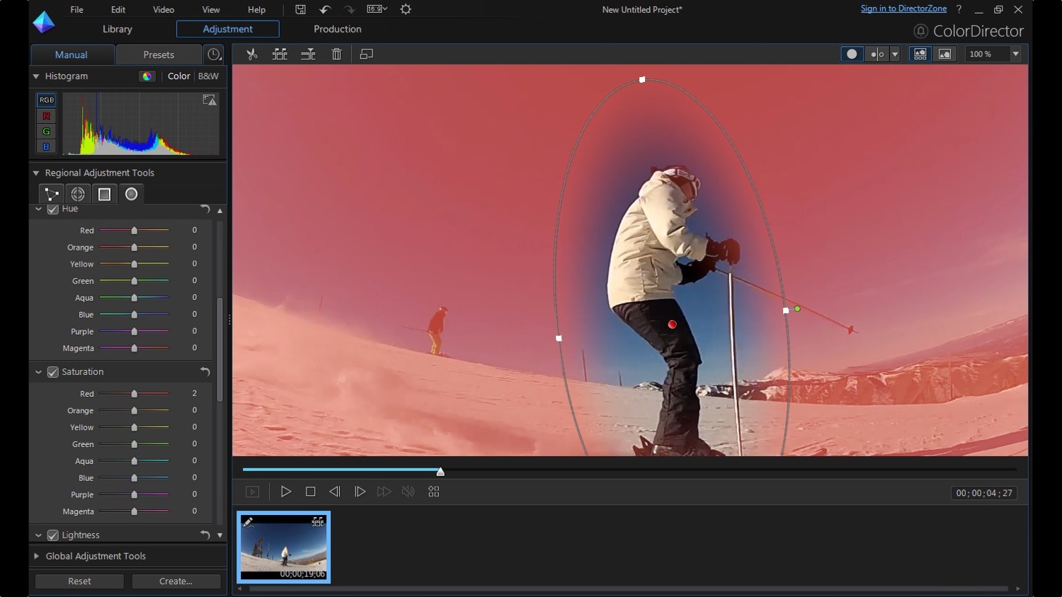 cyberlink director suite 4s new features include action cam video editing radial mask