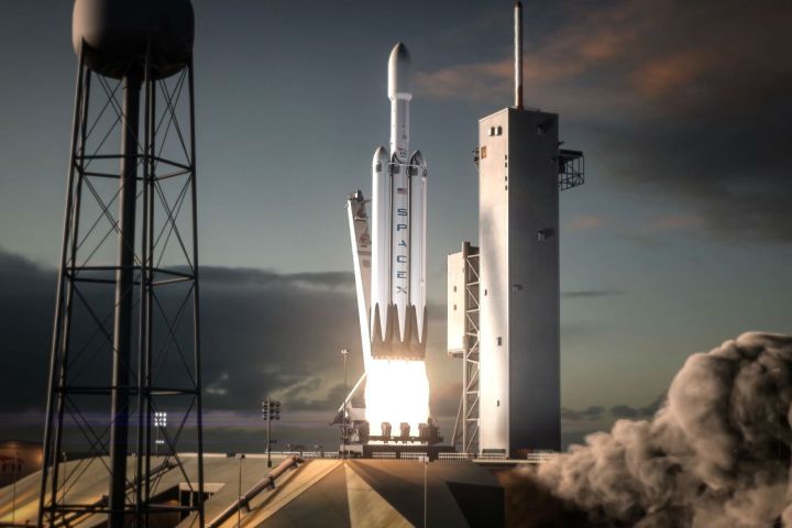 spacex falcon heavy rocket launch 2017 render