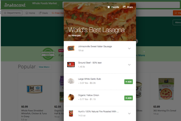 allrecipes and instacart pair up for grocery delivery recipes