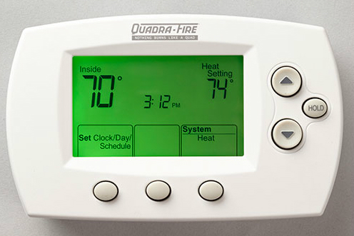 quadra fire introduces a thermostat controlled wood stove