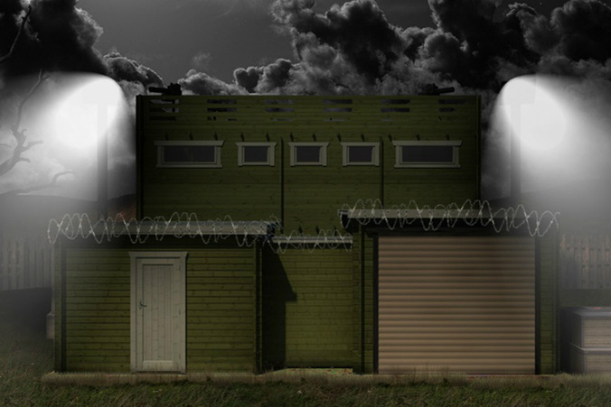 this kickstarter wants to make a zombie proof cabin tiger shed kickstarer