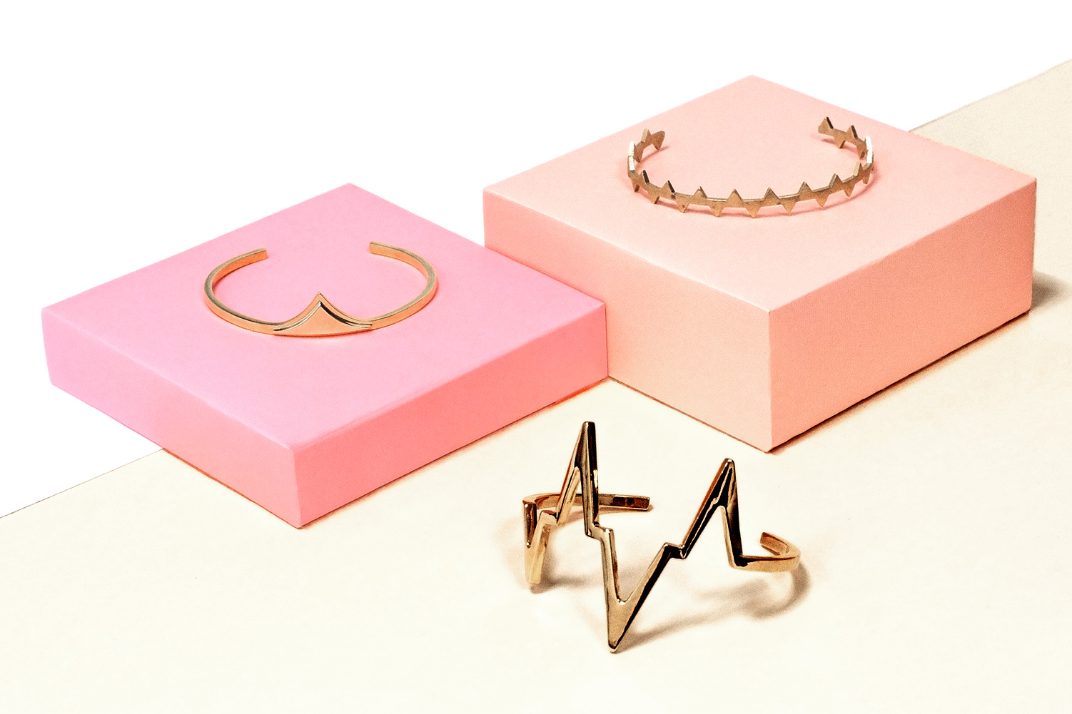 you can design and 3d print your own gold silver jewelry with trove bracelets banner pink 2