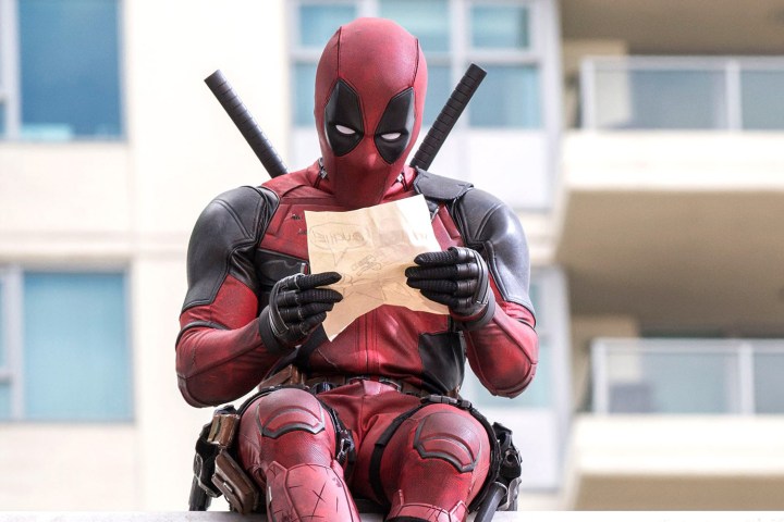 deadpool reading a note