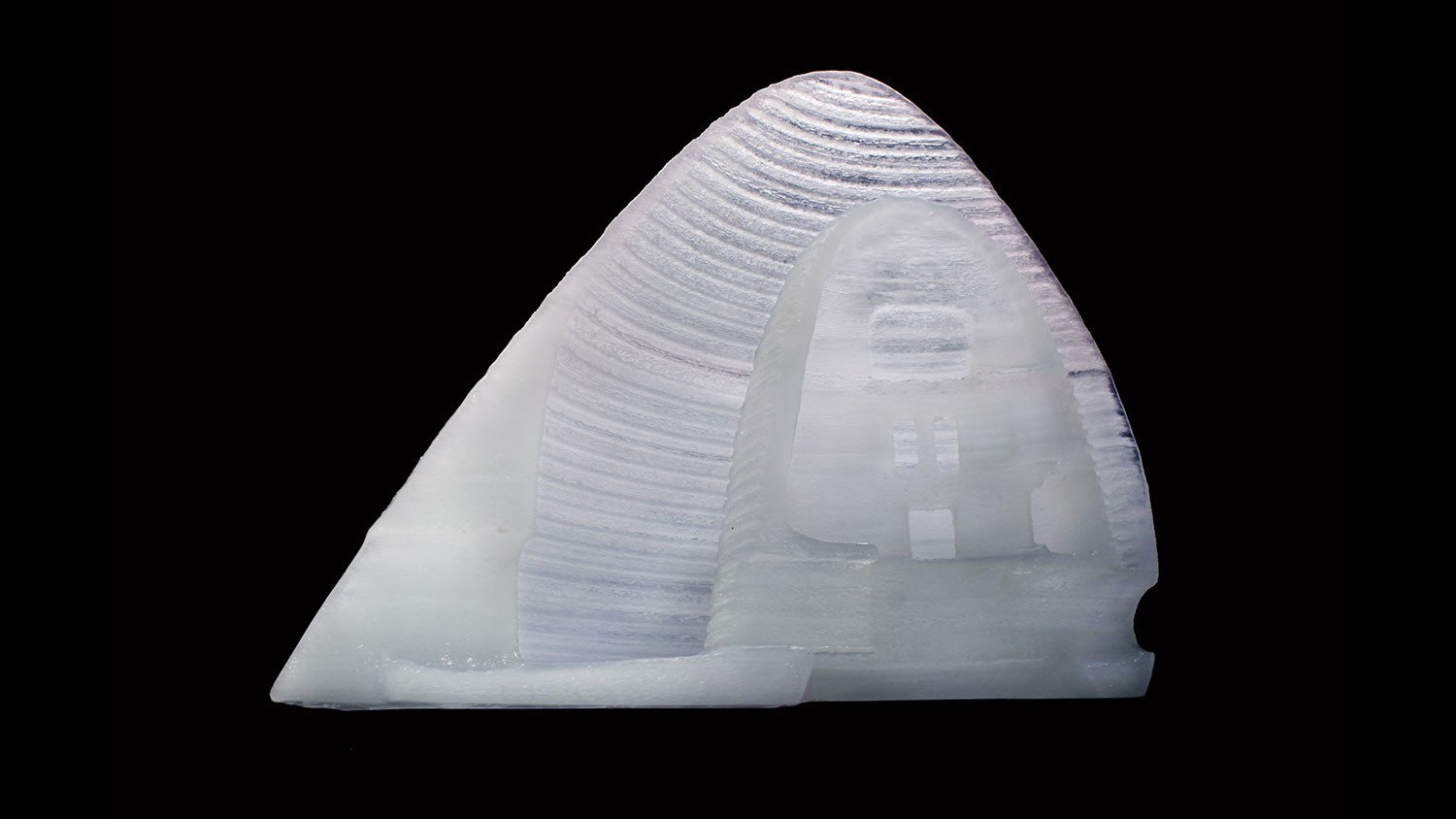 mars 3d printed igloo ice house shell inside