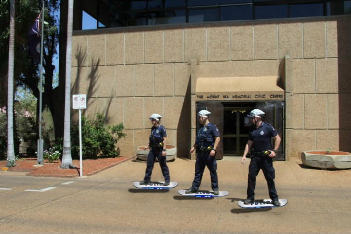 hoverboard unit dispatched by aussie cops in back to the future day spoof queensland