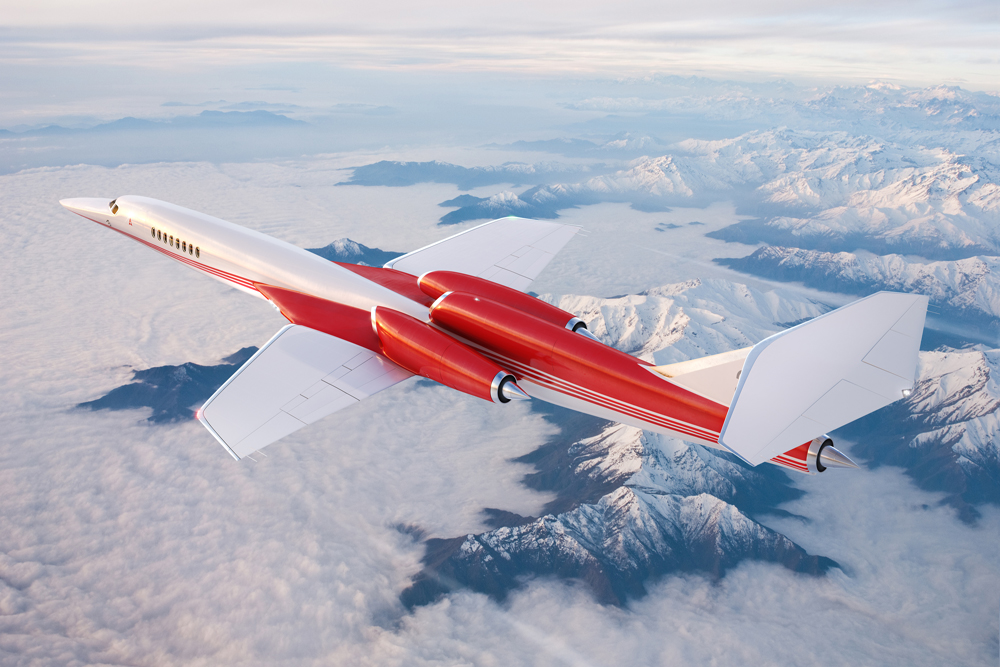 high speed concepts that could mark the return of supersonic travel aerion as2 in flight mountains hr