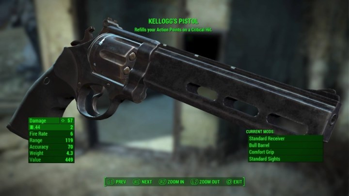 Kellogg's Pistol and stats.