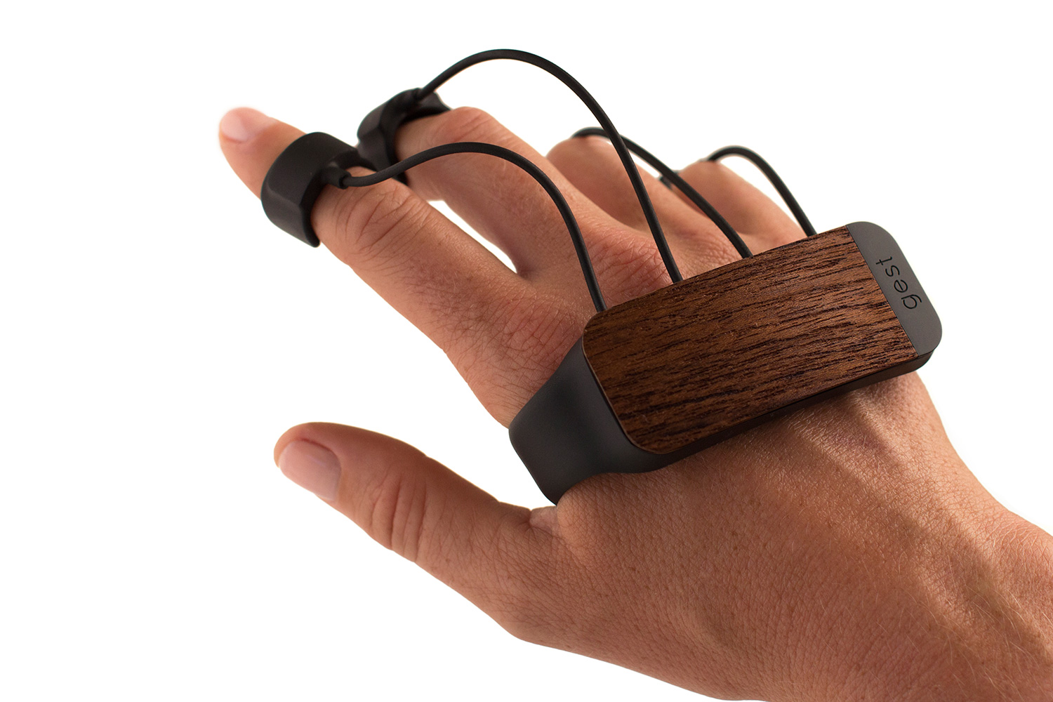 gest gesture sensing glove kickstarter wood reach