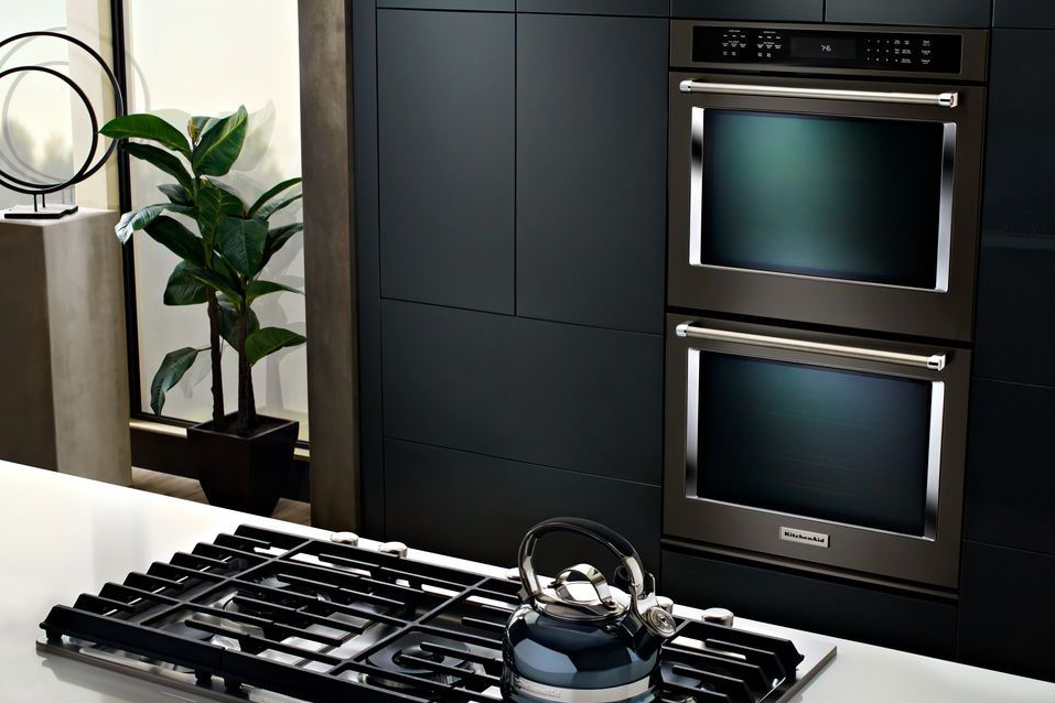 black stainless steel appliances trend kitchenaid island mount  3 speed canopy hood 1 900 7
