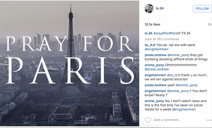 social media reacts to paris attacks screen shot 2015 11 14 at 41 28 am