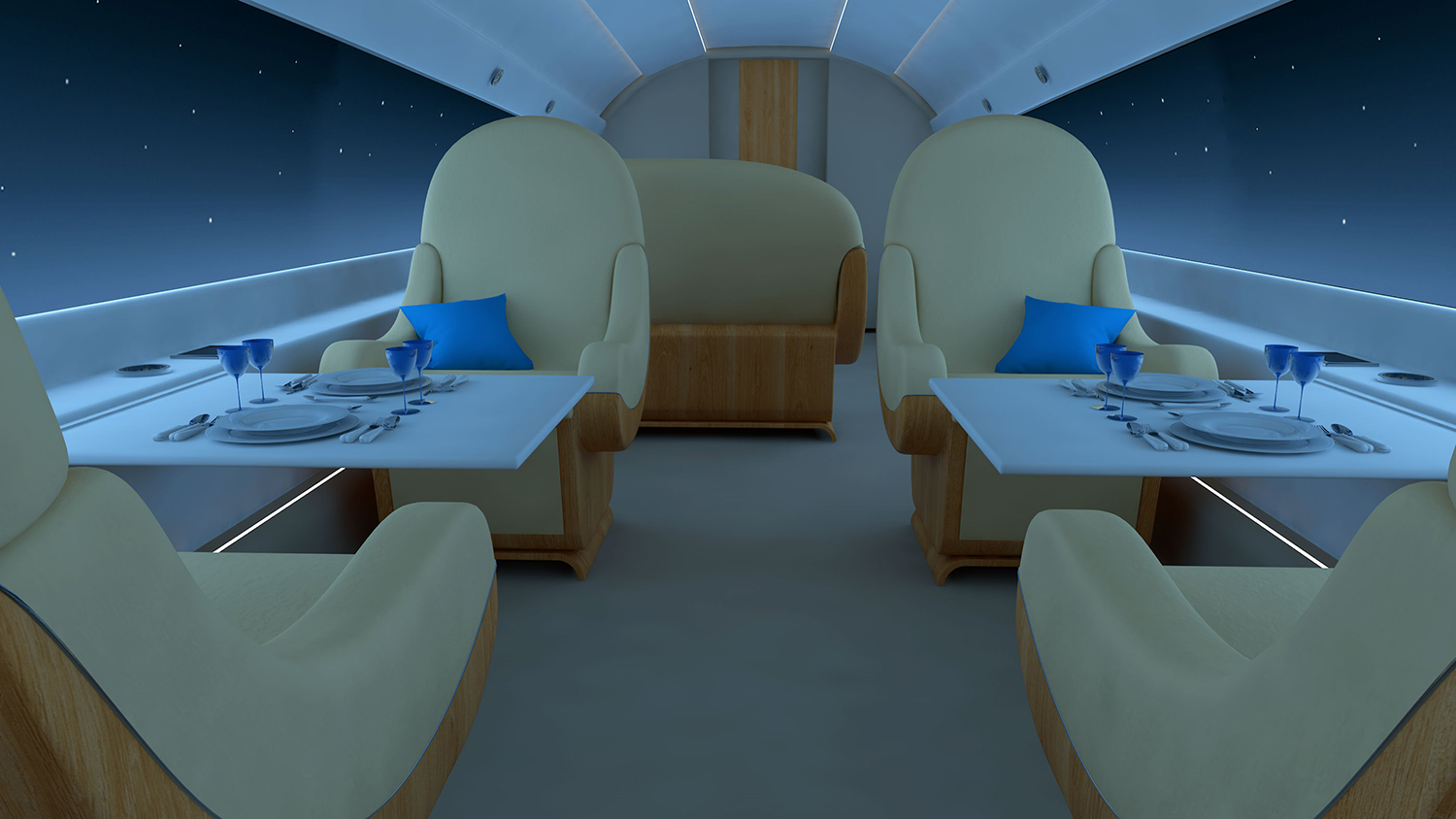 high speed concepts that could mark the return of supersonic travel spike s 512 jet interior night2