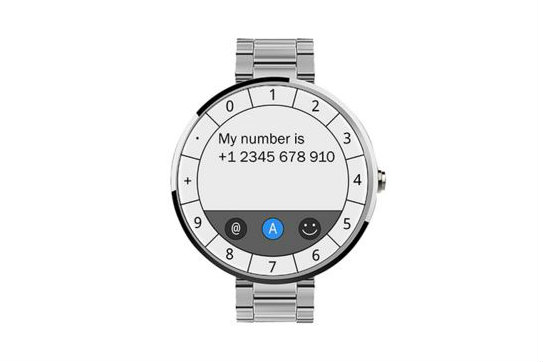 touchone smartwatch keyboard numerals