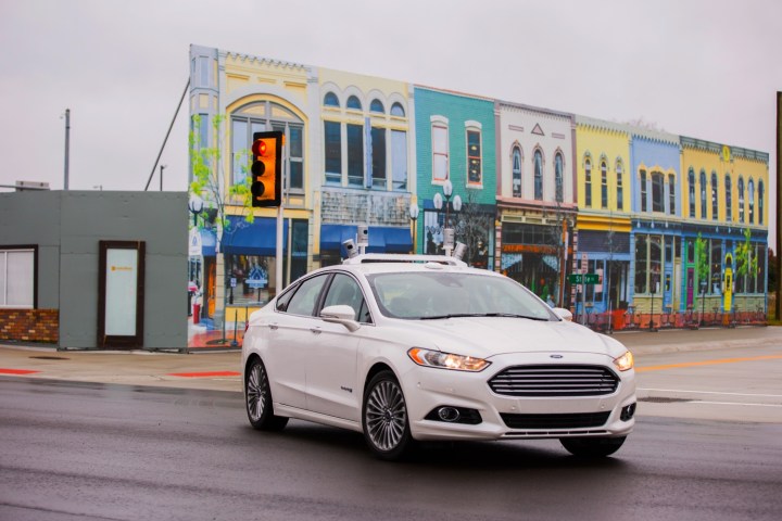 Ford Fusion Hybrid Autonomous Research Vehicle at Mcity