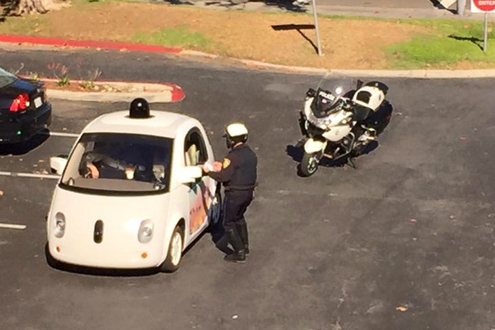 googles self driving just car got pulled over for too slow google cop