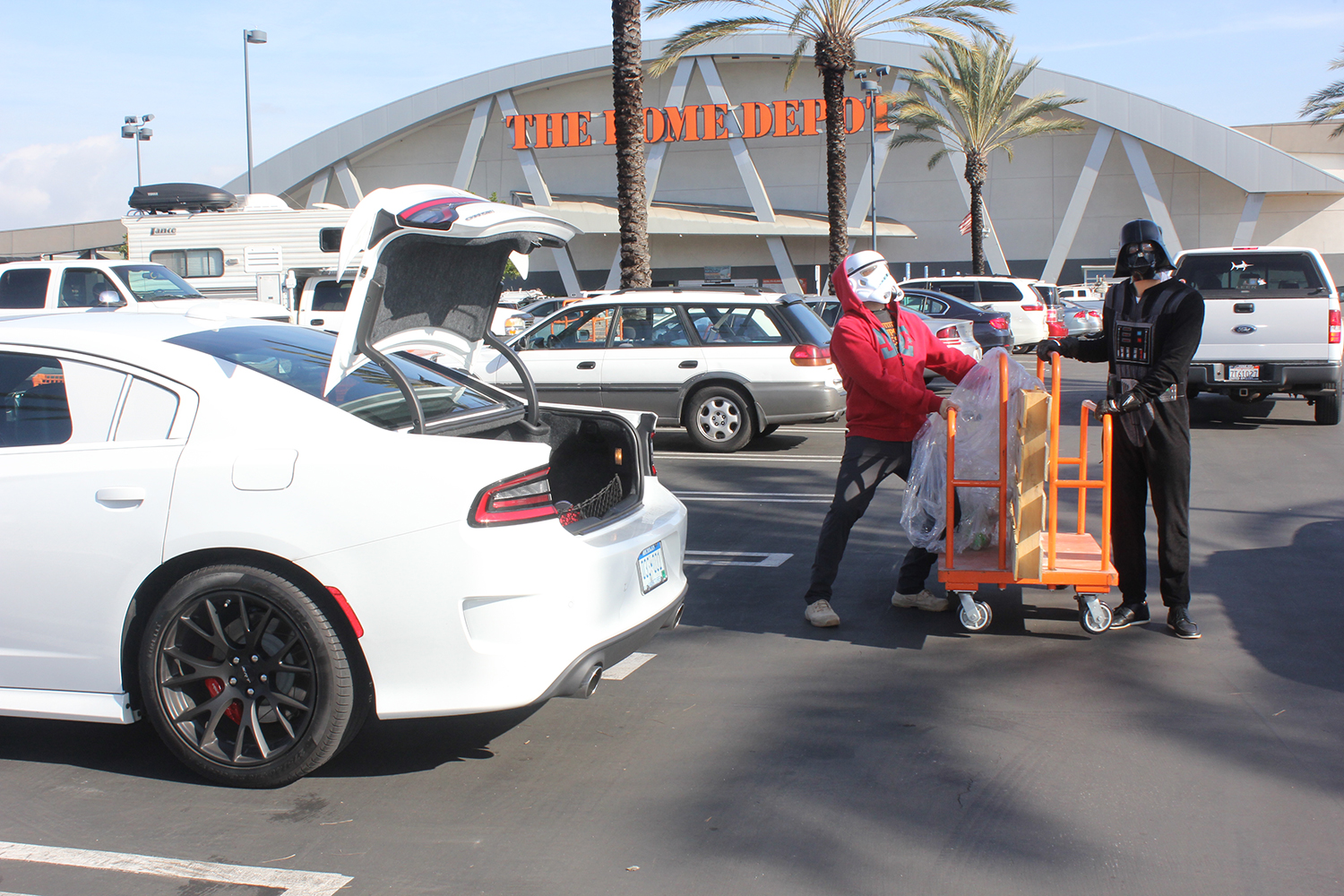 stormtroopers day off putting the galaxy on hold to enjoy dodges charger srt hellcat dodge stormtrooper 0791