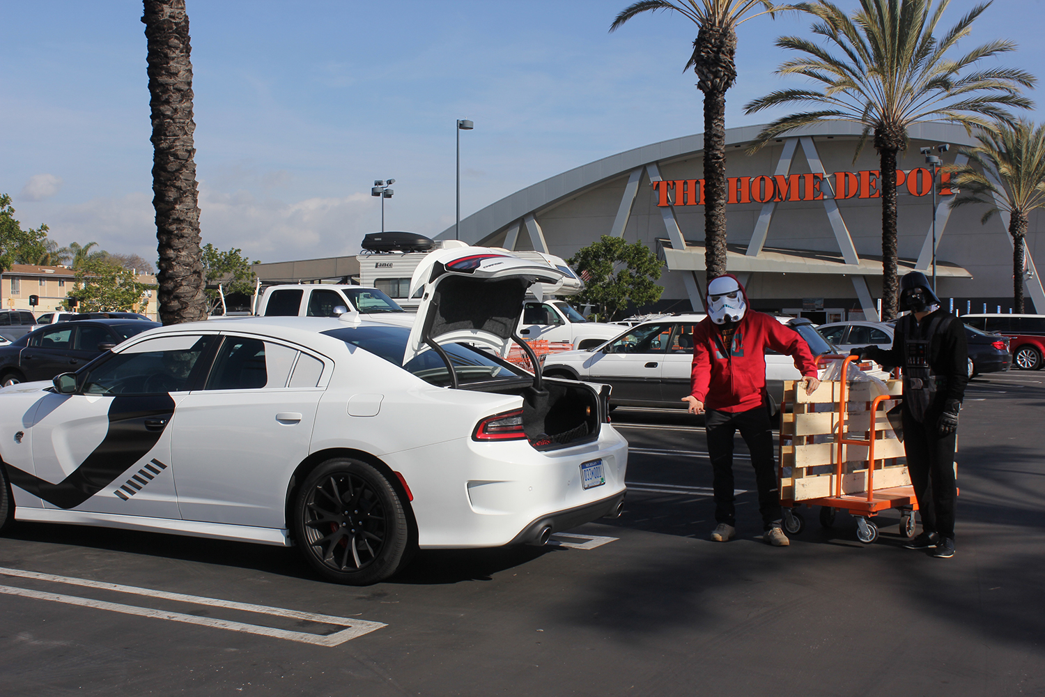 stormtroopers day off putting the galaxy on hold to enjoy dodges charger srt hellcat dodge stormtrooper 0794