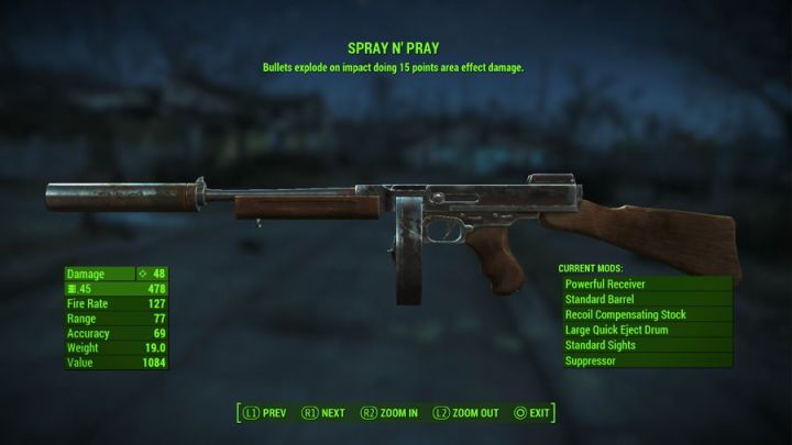 The Spray 'n' Pray weapon from Fallout 4. 