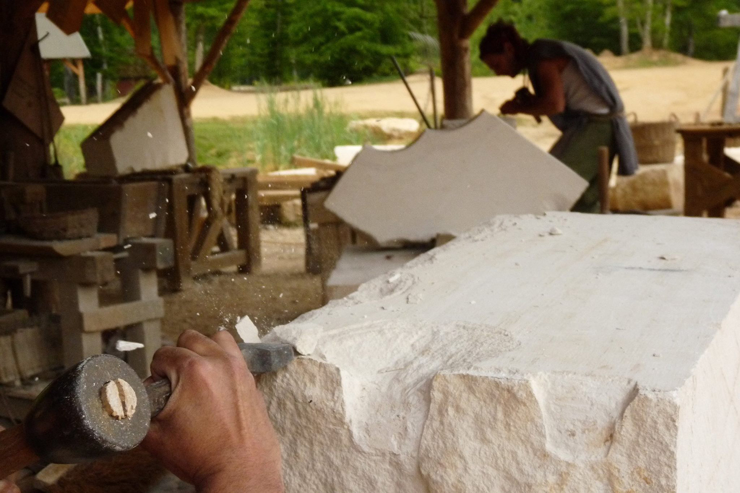 the guedelon castle is being built with 13th century techniques gu  delon 0039