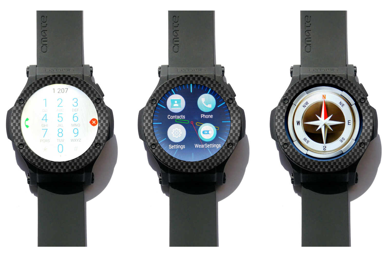omate rise 3g smartwatch news dialer face