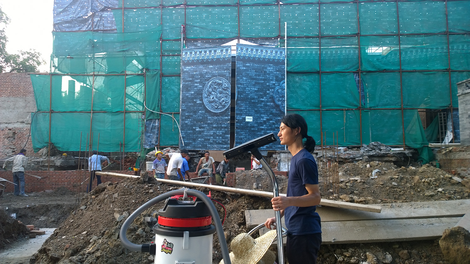 chinese artist brick of pollution wang renzheng polution  21