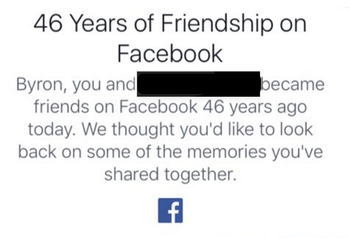 facebook glitch 46 years of friendship fb46