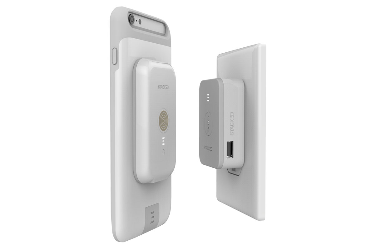 stacked wireless charging iphone charger white outlet back