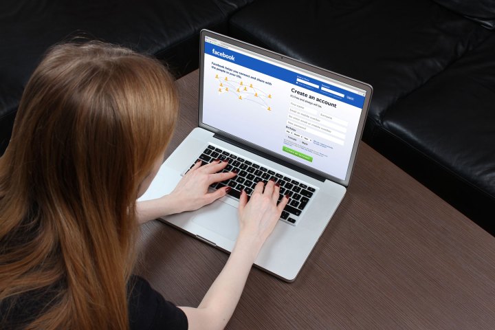 facebook jobs tab woman using