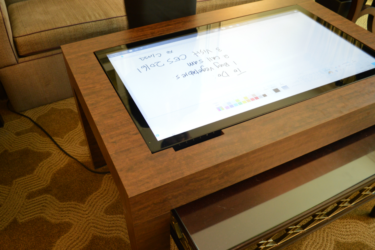 cima wants to put 40 inch touchscreens in coffee tables table do list