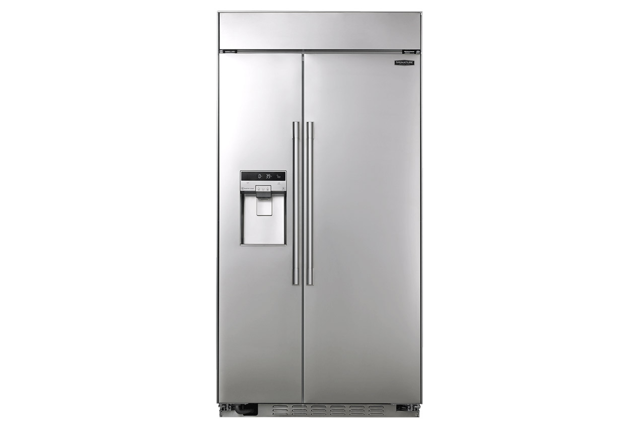 signature is a luxury smart appliance brand from lg kitchen suite built in side by refrigerator