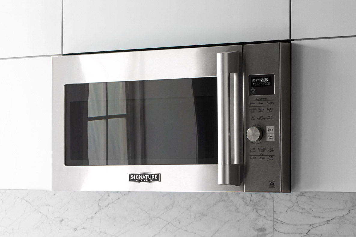 signature is a luxury smart appliance brand from lg kitchen suite over the range microwave oven