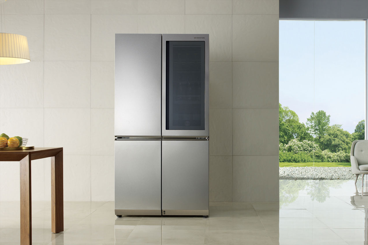 lgs signature line includes auto door fridge washer dryer combo lg refrigerator