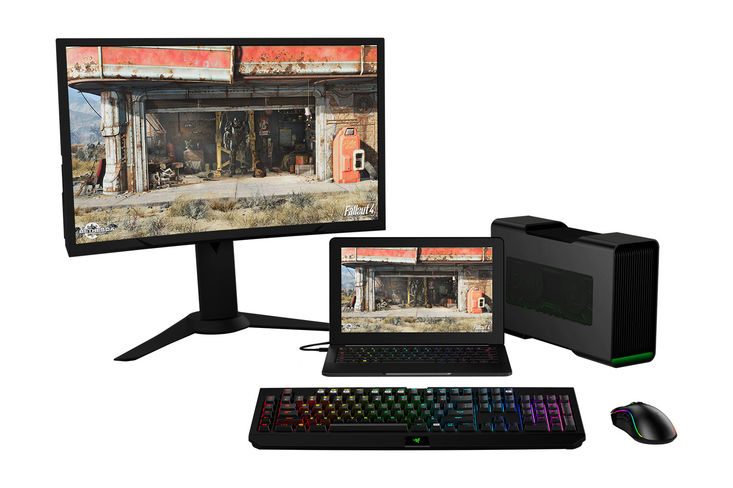 razer ces 2016 blade stealth desktop setup