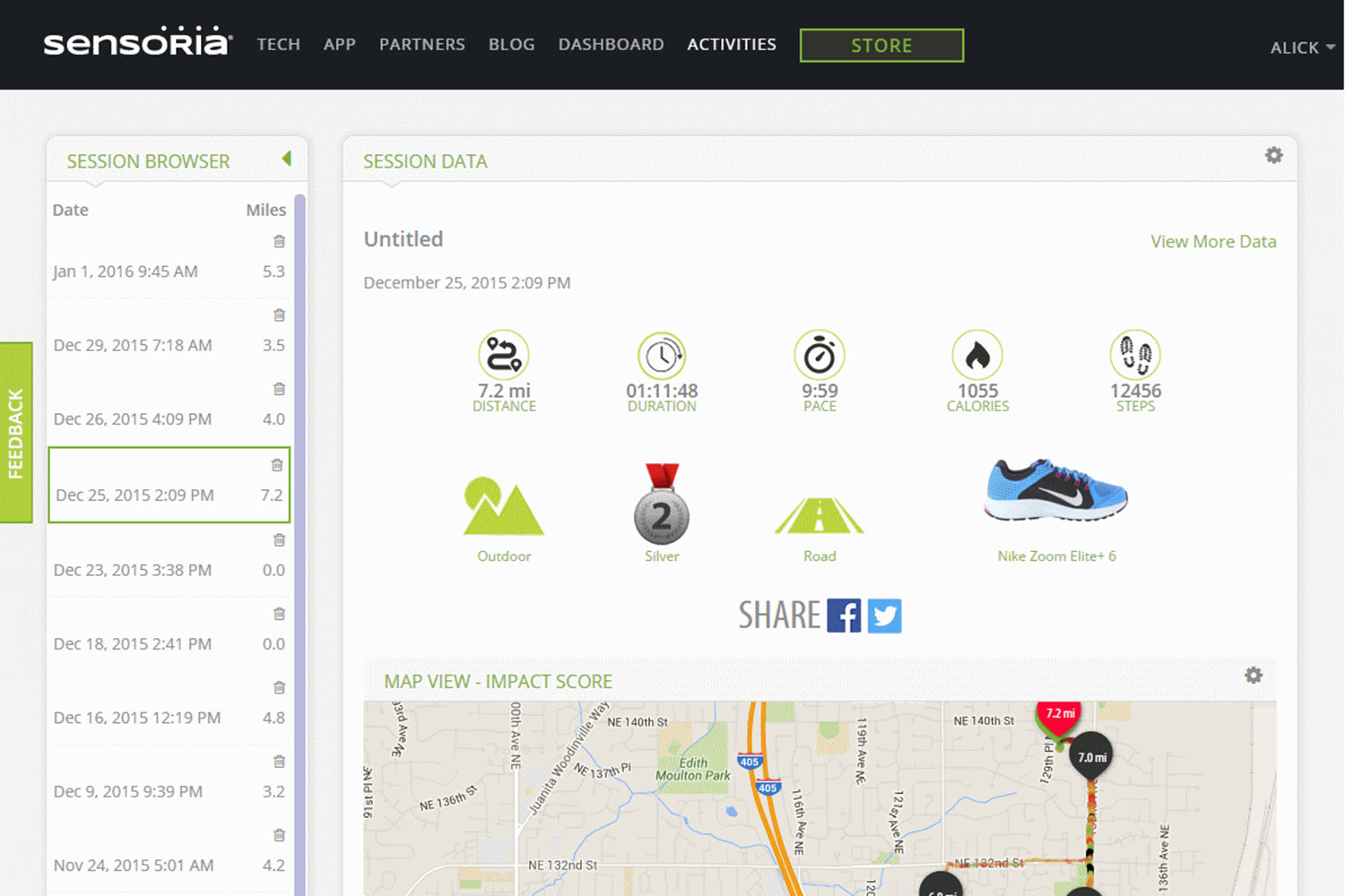 sensoria overhauls its app and unveils a fitness chip dashboard 3a