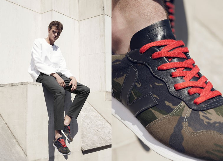 Veja sustainable sneakers - men's camo red