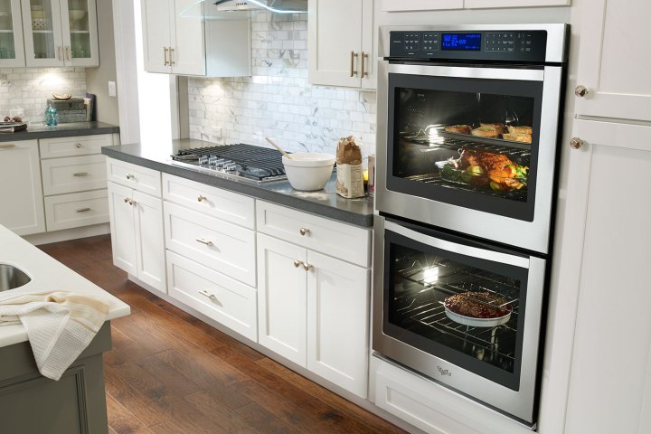 whirlpool yummly 6 4 cu  ft combination wall oven p150072 22z