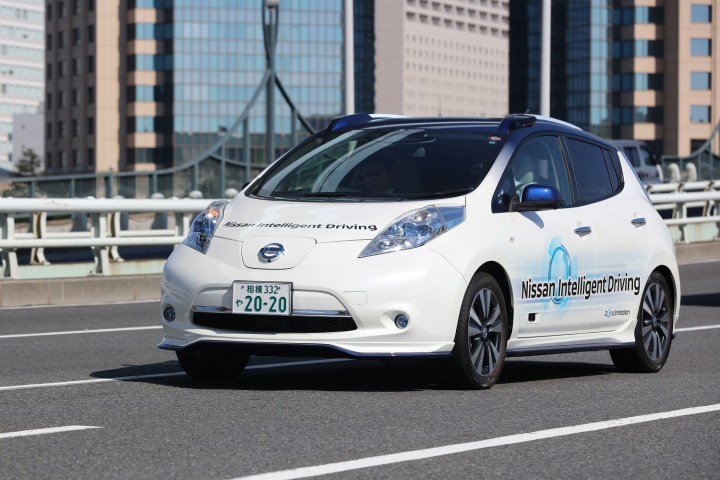 Experimental self-driving Nissan Leaf