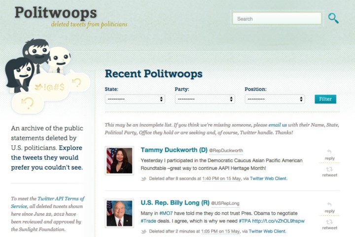 politicians beware politwoops is returning to twitter