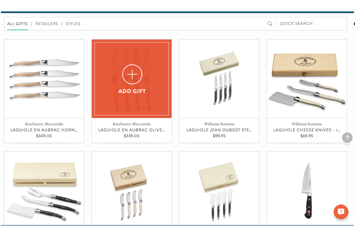 blueprint registry lets you find wedding gifts room by 2
