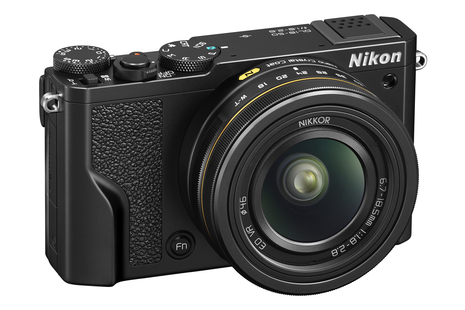 nikon dl series premium cameras 18 50 front34r