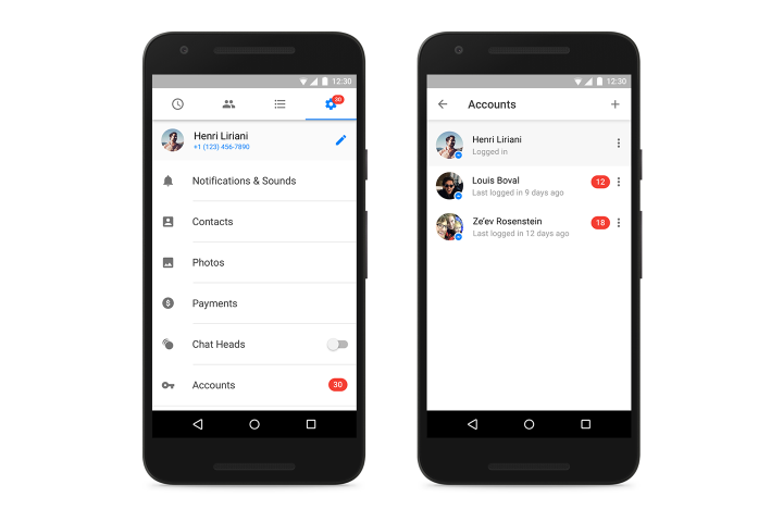 facebook messenger for android supports multiple accounts keeps messages private