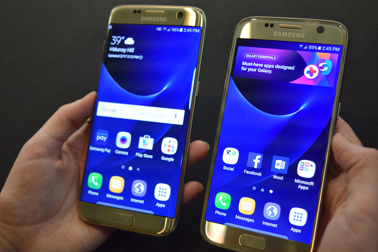 samsung galaxy s7 news and edge together fronts