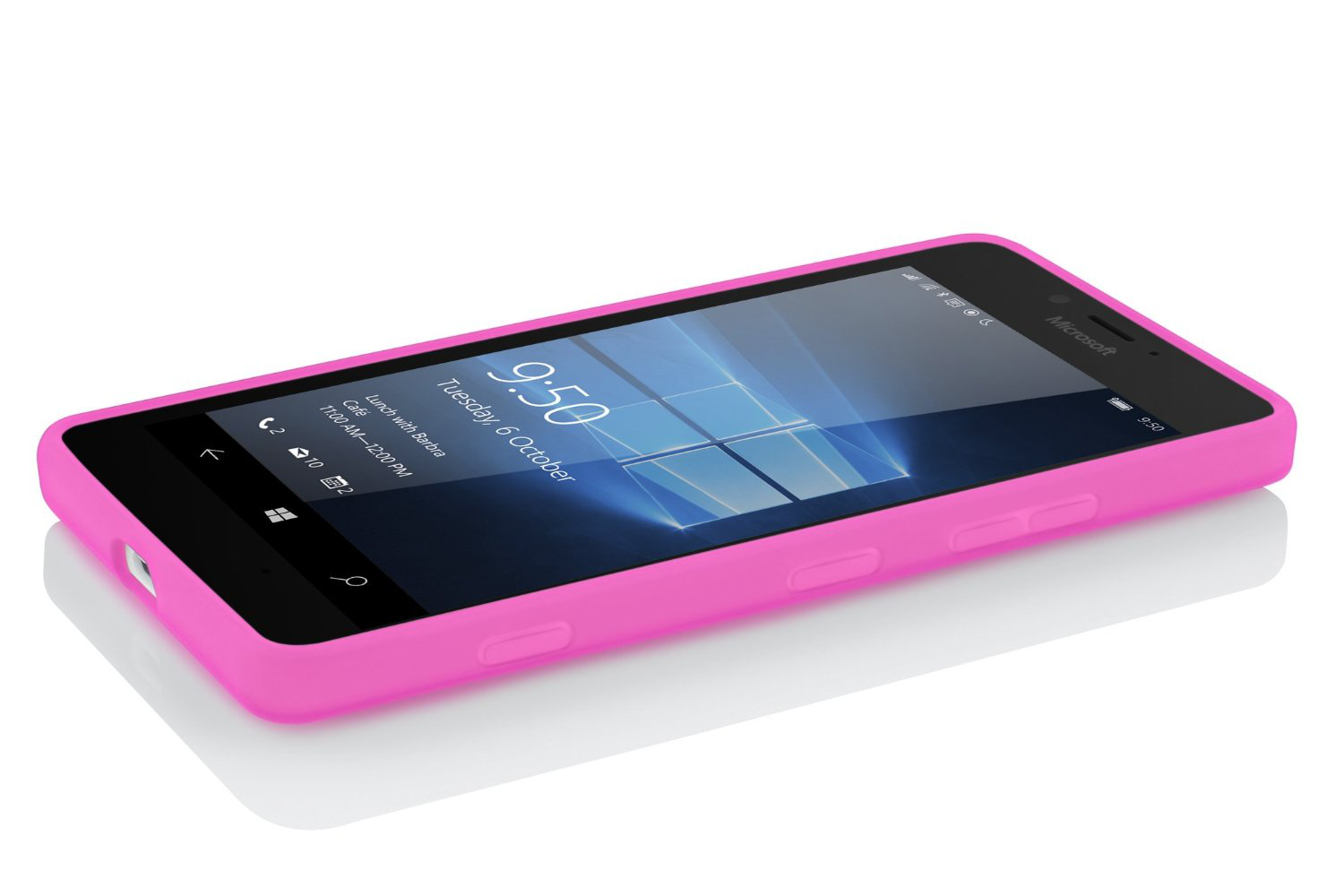 Housse Protection Souple en Silicone TPU avec Anti-Choc et Anti-Rayures Cadorabo Coque pour Nokia Lumia 950 en Metallic Argent Ultra Slim Fin Gel Case Cover Bumper 
